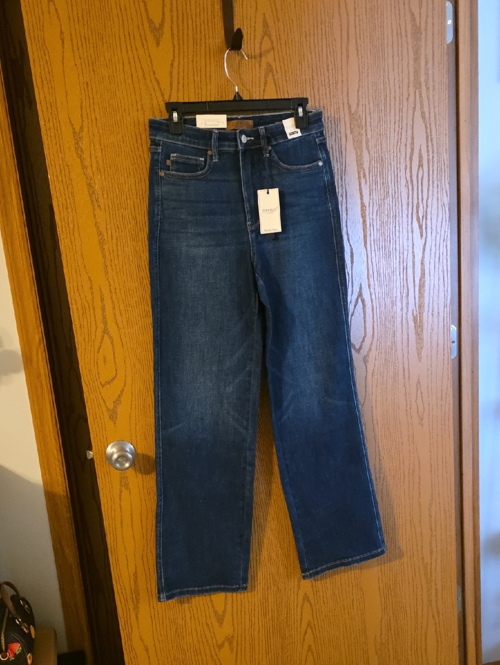 Judy Blue Classic High-Rise Straight Leg Jeans - Dark Blue W 15, I 31, R 11